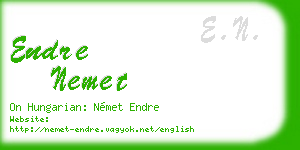 endre nemet business card